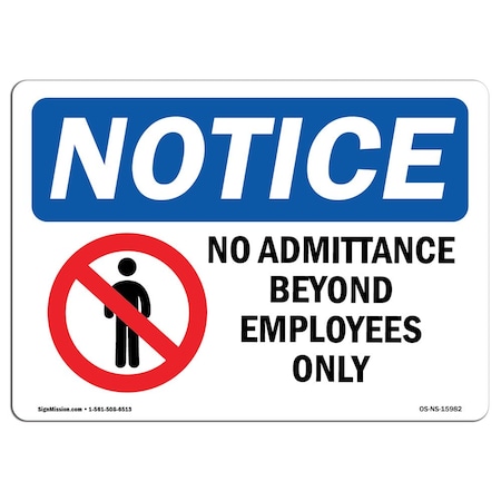 OSHA Notice, 10 Height, 14 Width, Rigid Plastic